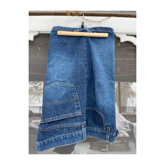 Vintage Tommy Hilfiger Red Label Denim Shorts Flat Front Sz 34 100% Cotton - Picture 2 of 7